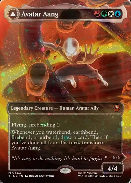 Avatar Aang // Aang, maître des éléments, carte Magic TLA 363 — extension Avatar: The Last Airbender