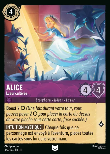 Alice - Lueur cultivée, carte Disney Lorcana CH11-036 — extension Givresort