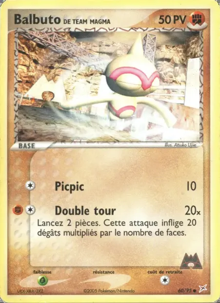 Balbuto de Team Magma, carte Pokémon MA 60 — extension EX Team Magma vs Team Aqua