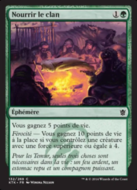 Nourrir le clan, carte Magic KTK 132 — extension Les Khans de Tarkir