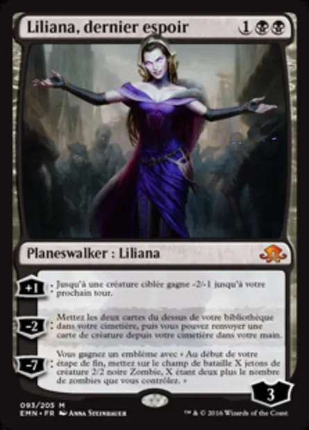 Liliana, dernier espoir, carte Magic EMN 93 — extension La lune hermétique