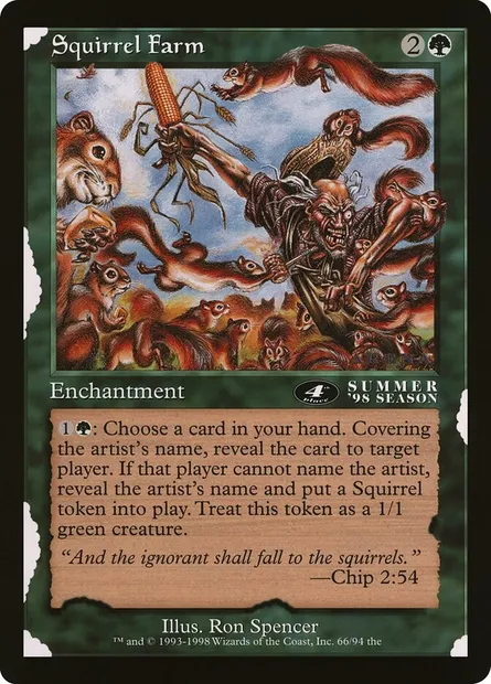 Squirrel Farm, carte Magic OLEP 50 — extension Oversized League Prizes