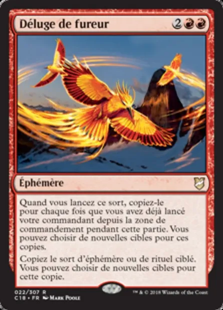 Déluge de fureur, carte Magic C18 22 — extension Commander 2018