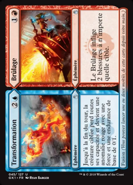 Turn // Burn, carte Magic GK1 45 — extension GRN Guild Kit