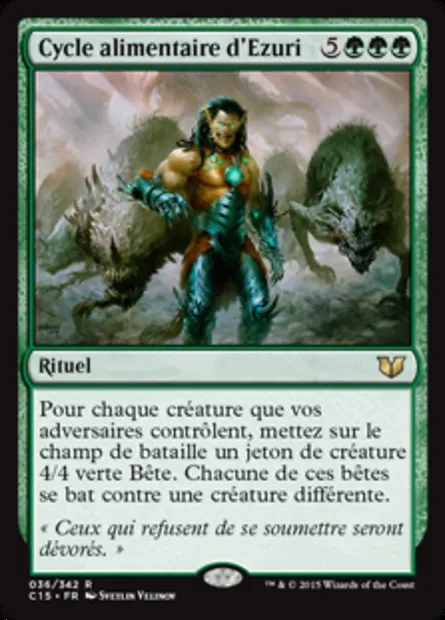 Cycle alimentaire d'Ezuri, carte Magic C15 36 — extension Commander 2015