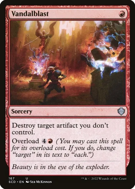 Vandalblast, Magic card SCD 167 — Starter Commander Decks set