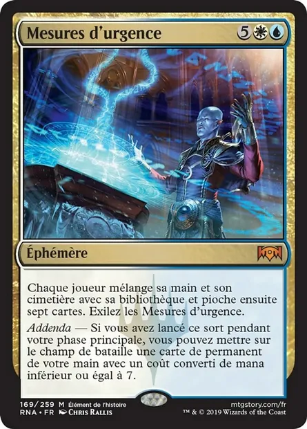 Mesures d'urgence, carte Magic RNA 169 — extension L'allégeance de Ravnica
