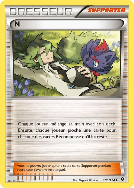 N, carte Pokémon FCO 105 — extension Impact des Destins