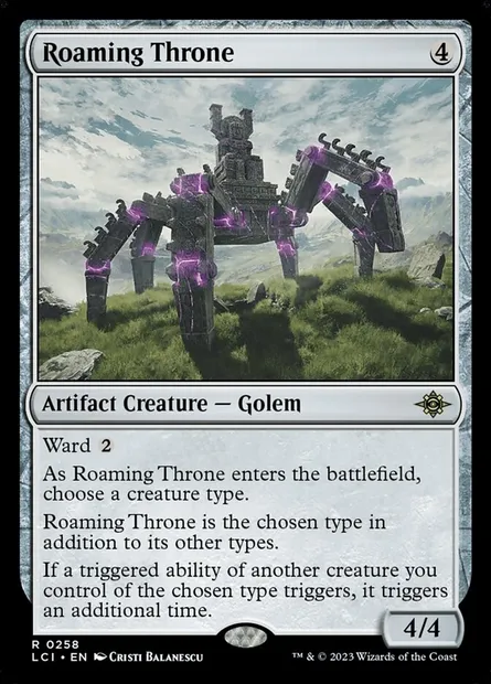 Roaming Throne, Magic card LCI 258 — The Lost Caverns of Ixalan set