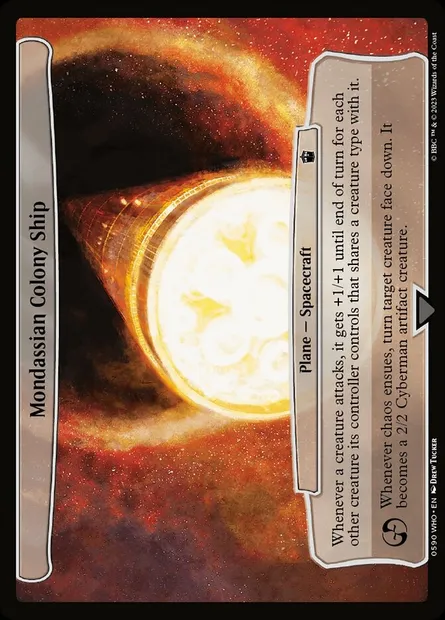 Mondassian Colony Ship, Magic card WHO 590 — Doctor Who set