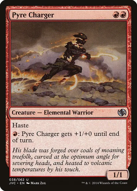 Pyre Charger, Magic card JVC 38 — Duel Decks Anthology: Jace vs. Chandra set