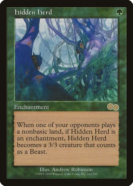 Hidden Herd, Magic card USG 262 — Urza's Saga set