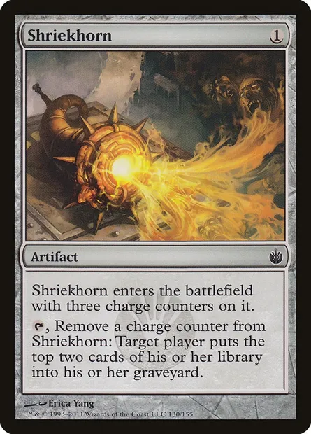 Shriekhorn, Magic card MBS 130 — Mirrodin Besieged set