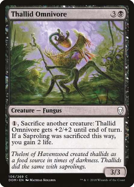 Thallid Omnivore, Magic card DOM 106 — Dominaria set