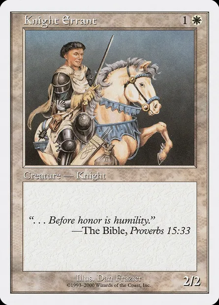 Chevalier errant, carte Magic S00 7 — extension Starter 2000