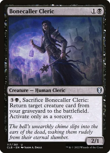 Bonecaller Cleric, Magic card CLB 117 — Commander Legends: Battle for Baldur's Gate set