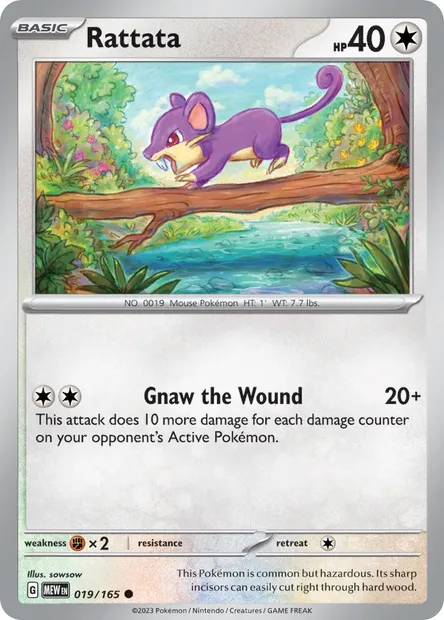 Rattata, Pokémon card MEW 019 — 151 set