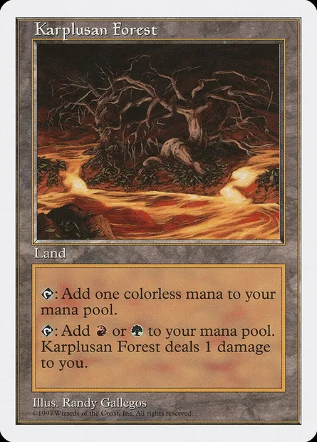 Karplusan Forest, Magic card 5ED 421 — Fifth Edition set
