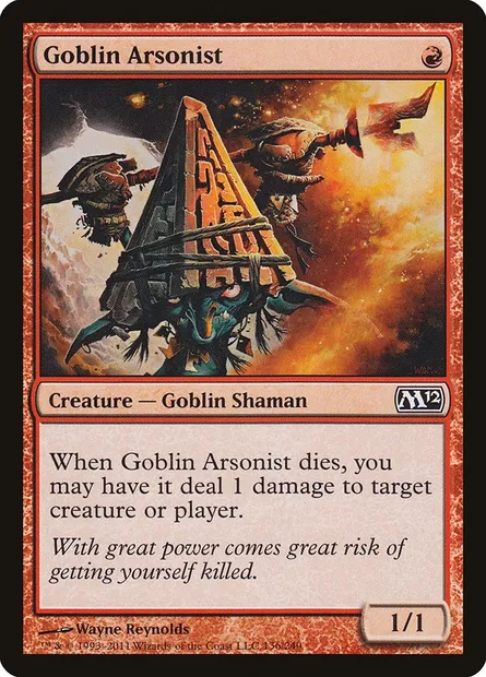 Goblin Arsonist, Magic card M12 136 — Magic 2012 set