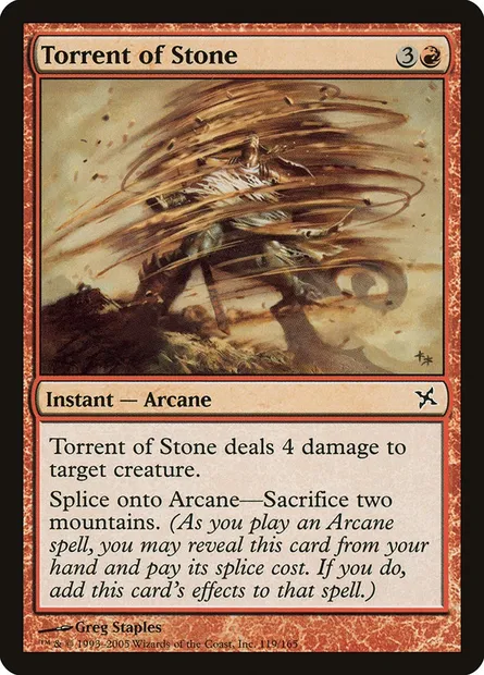 Torrent de pierres, carte Magic BOK 119 — extension Traîtres de Kamigawa