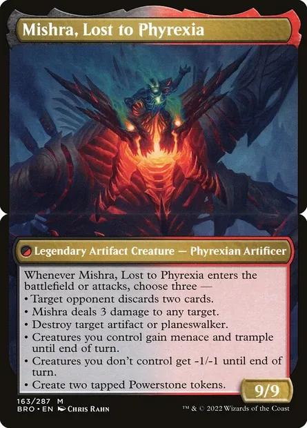 Mishra, Lost to Phyrexia, carte Magic BRO 163b — extension La Guerre Fratricide