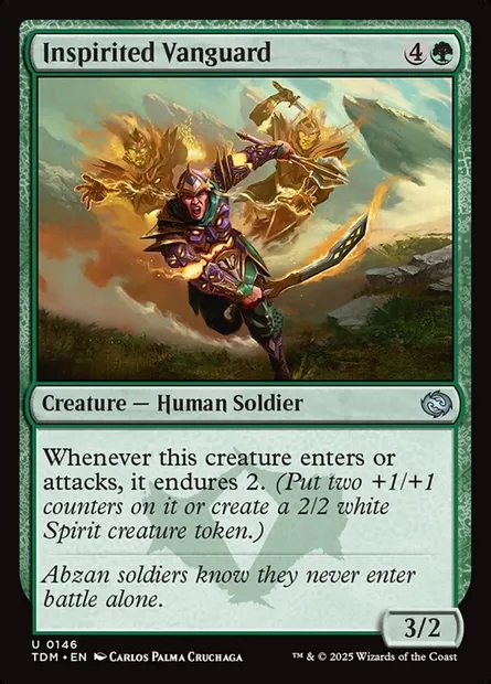Inspirited Vanguard, Magic card TDM 146 — Tarkir: Dragonstorm set