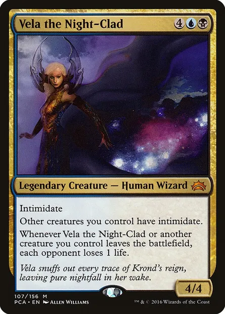 Vela à la Robe de nuit, carte Magic PCA 107 — extension Planechase Anthology