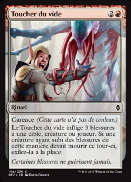 Toucher du vide, carte Magic BFZ 134 — extension La bataille de Zendikar
