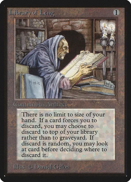 Library of Leng, Magic card LEB 258 — Limited Edition Beta set