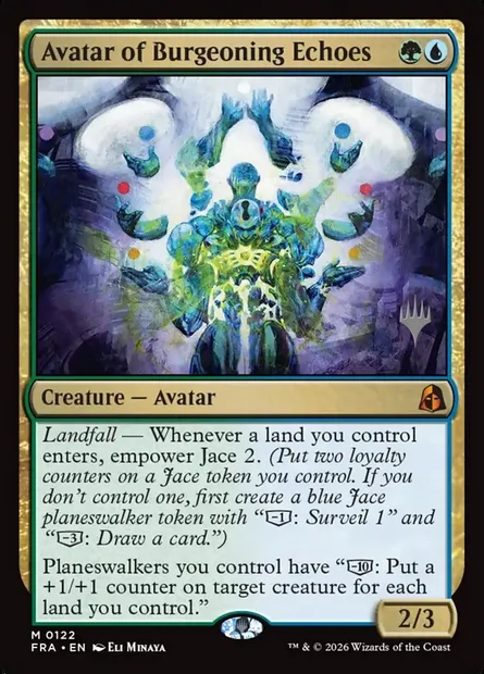 Avatar des échos bourgeonnants, carte Magic PFRA 122p — extension Reality Fracture Promos