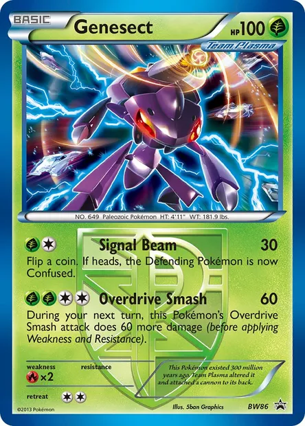 Genesect, Pokémon card BW 86 — BW Black Star Promos set