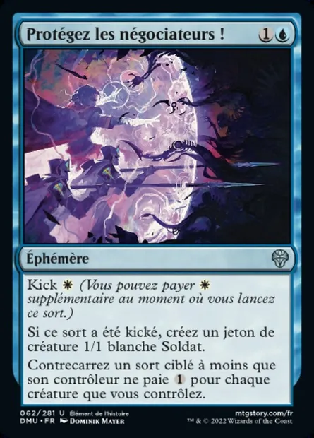 Protégez les négociateurs !, carte Magic DMU 62 — extension Dominaria Uni