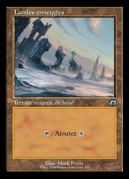 Landes enneigées, carte Magic MH3 439 — extension Modern Horizons 3