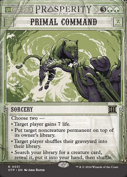 Primal Command, Magic card OTP 31 — Breaking News set