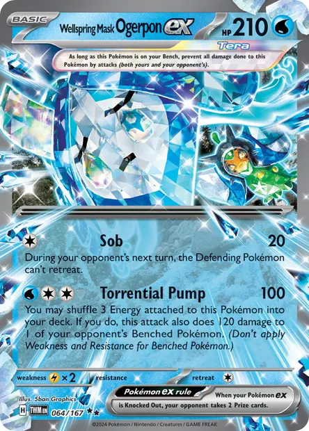 Wellspring Mask Ogerpon ex, Pokémon card TWM 064 — Twilight Masquerade set
