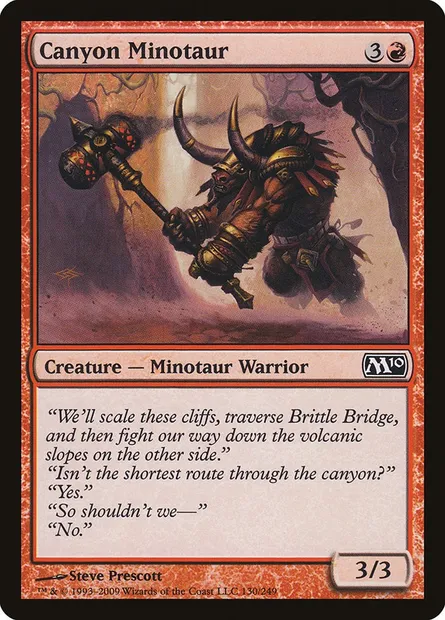 Canyon Minotaur, Magic card M10 130 — Magic 2010 set
