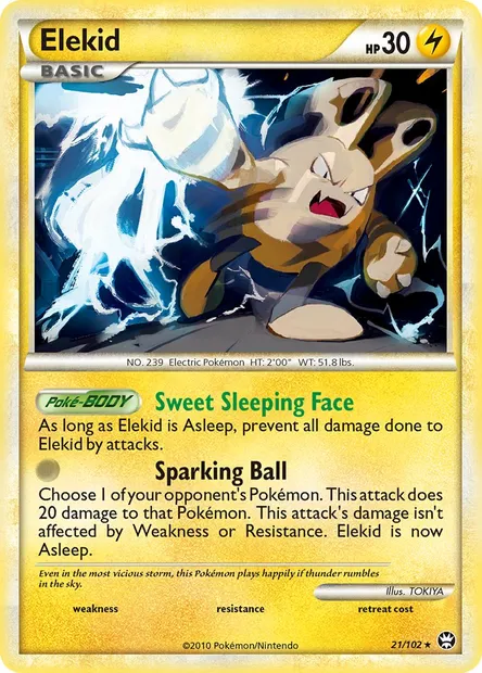 Elekid, Pokémon card TM 21 — Triumphant set