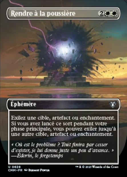 Rendre à la poussière, carte Magic CMM 628 — extension Commander Masters