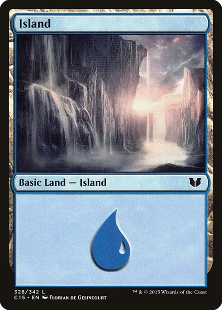 Island, Magic card C15 328 — Commander 2015 set