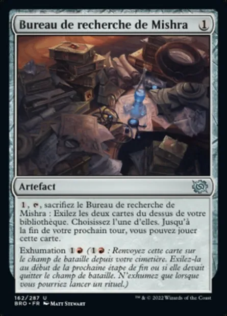 Bureau de recherche de Mishra, carte Magic BRO 162 — extension La Guerre Fratricide