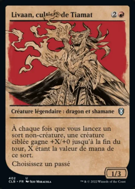 Livaan, cultiste de Tiamat, carte Magic CLB 402 — extension Commander Légendes : la bataille de la Porte de Baldur