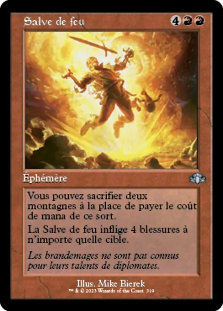 Salve de feu, carte Magic DMR 319 — extension Dominaria Remastered
