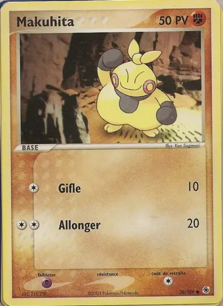 Makuhita, carte Pokémon RS 56 — extension EX Rubis & Saphir