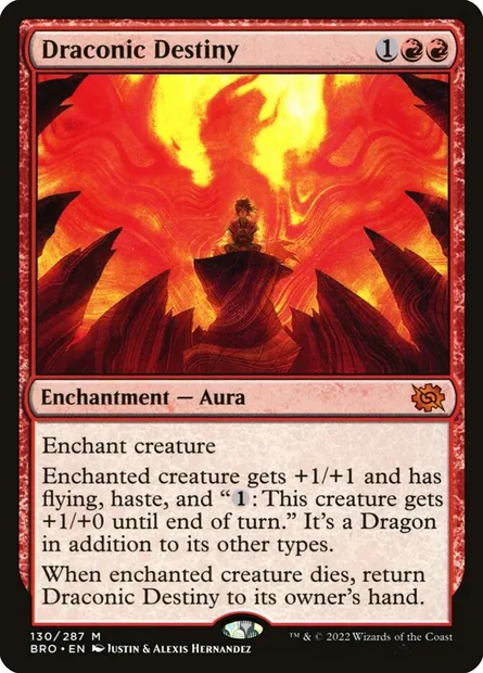 Draconic Destiny, Magic card BRO 130 — The Brothers' War set