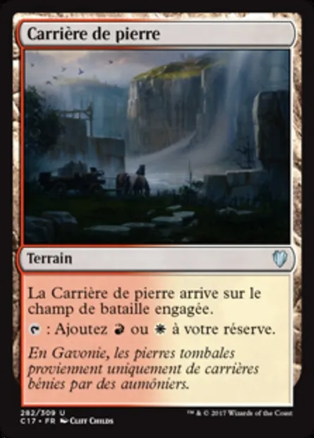 Carrière de pierre, carte Magic C17 282 — extension Commander 2017