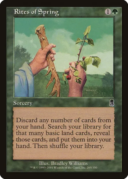 Sacres du printemps, carte Magic ODY 265 — extension Odyssée