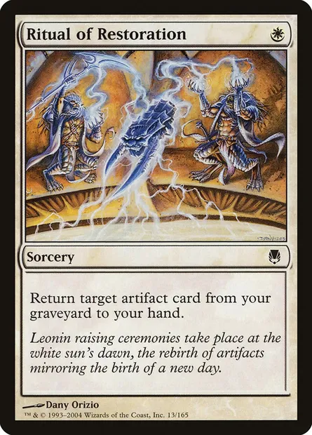 Ritual of Restoration, Magic card DST 13 — Darksteel set