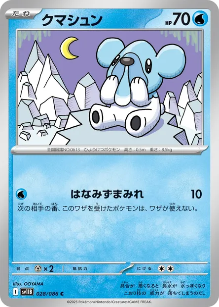 Cubchoo, Pokémon card SV11B 028 — Black Bolt set