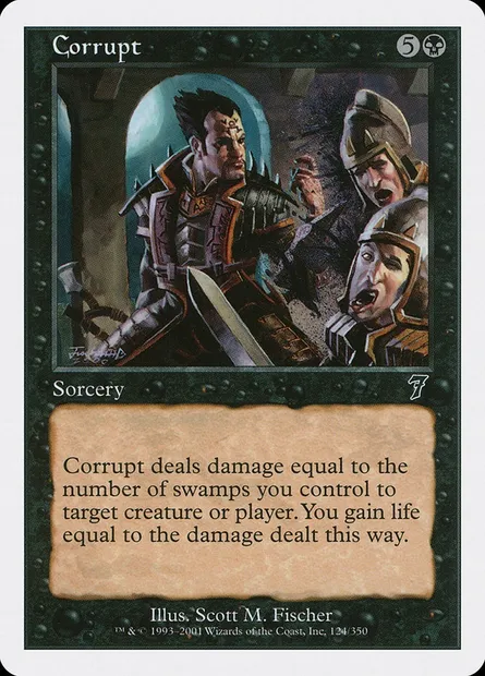 Corrupt, Magic card 7ED 124 — Seventh Edition set