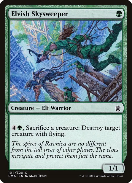 Elvish Skysweeper, Magic card CMA 104 — Commander Anthology set